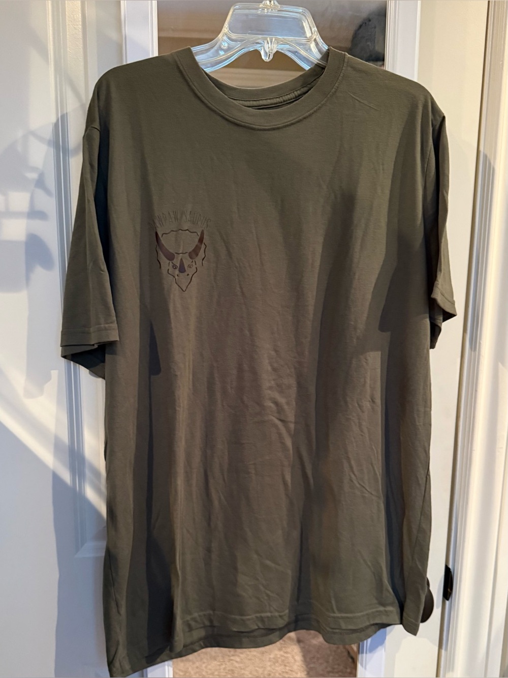 🦖 Custom Pawpaw Saurus Jurassic Grandpa T-Shirt XL Funny